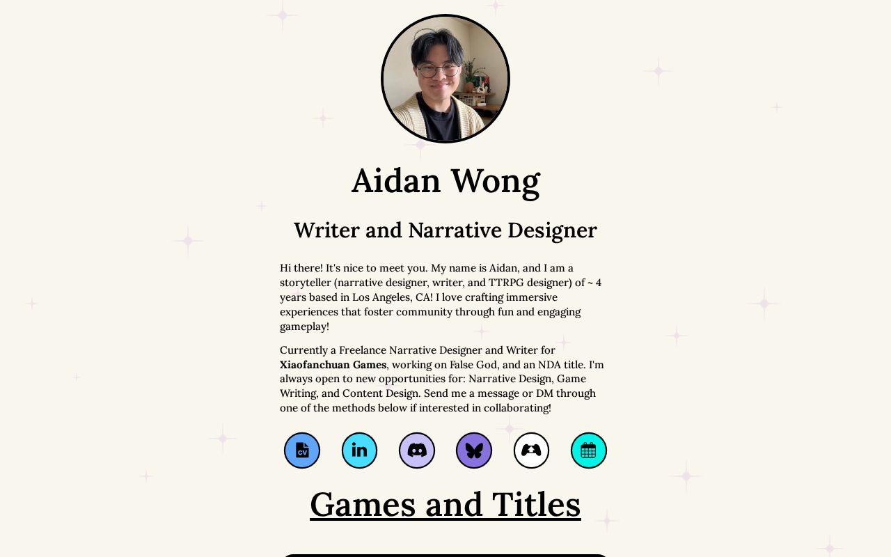 Aidan Wong Narrative Portfolio